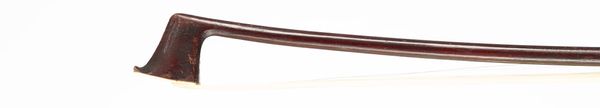 A nickel-mounted violin bow, unbranded