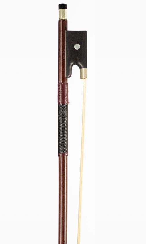 A nickel-mounted violin bow, Germany, circa 1950