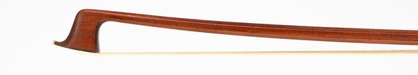 A nickel-mounted violin bow, unbranded