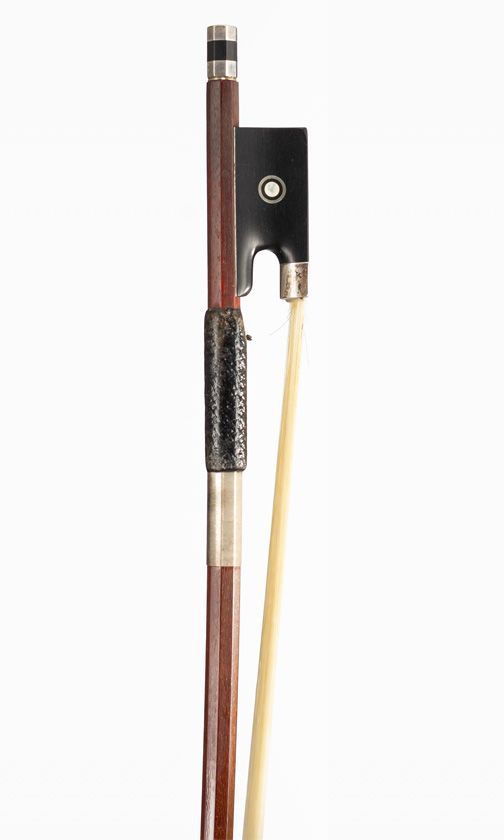 A silver-mounted violin bow, workshops of Paesold, Germany, circa 1970