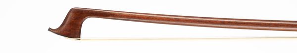 A silver-mounted violin bow, unbranded