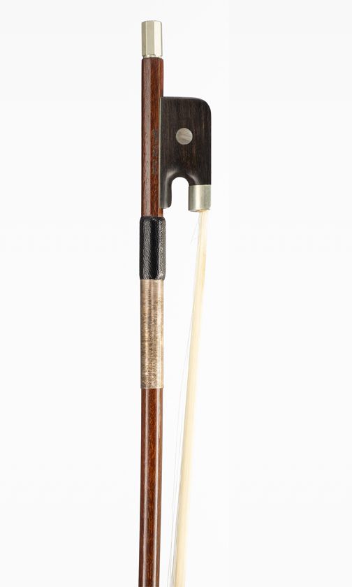 A nickel-mounted viola bow, Germany, circa 1970