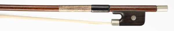 A nickel-mounted viola bow, Germany, circa 1970