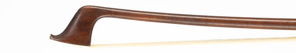 A nickel-mounted cello bow, unbranded