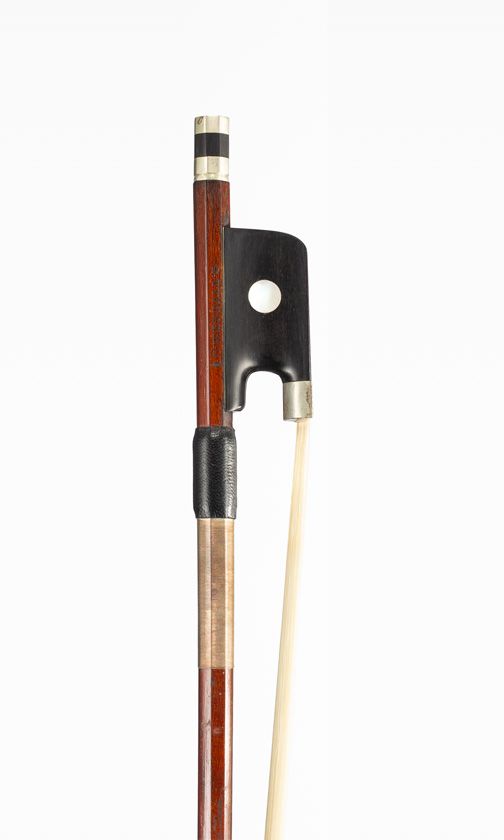 A nickel-mounted cello bow, Germany, circa 1920