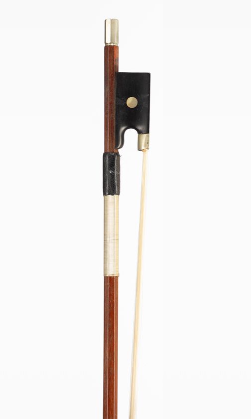 A nickel-mounted violin bow, Germany, circa 1950