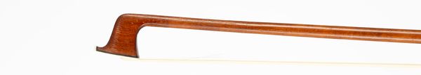 A silver-mounted violin bow, branded [illegibly]
