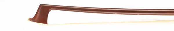 A nickel-mounted violin bow, unbranded