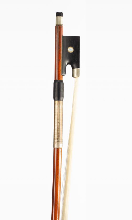 A nickel-mounted violin bow, Germany, circa 1950