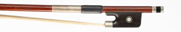 A nickel-mounted cello bow, workshops of Paesold, Germany, circa 1980