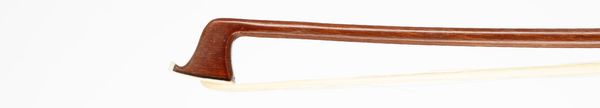 A nickel-mounted violin bow, unbranded