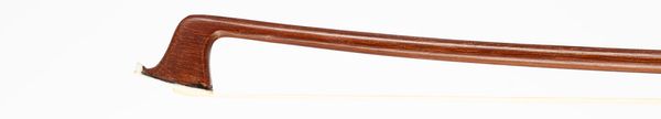 A nickel-mounted violin bow, unbranded