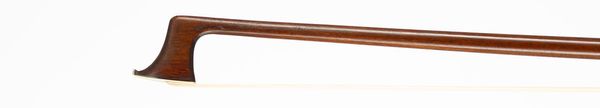 A silver-mounted violin bow, unbranded