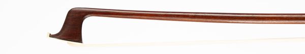 A silver-mounted violin bow, unbranded