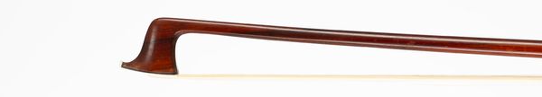 A silver-mounted violin bow, unbranded