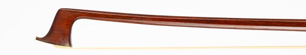 A silver-mounted violin bow, branded [illegibly]
