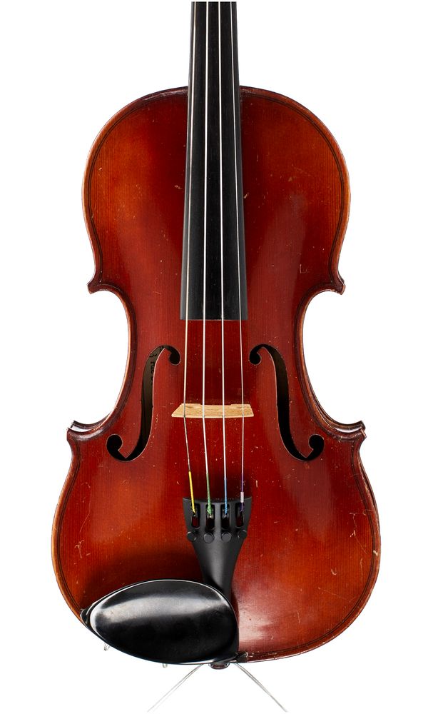 A violin, labelled Jean Baptiste Vuillaume