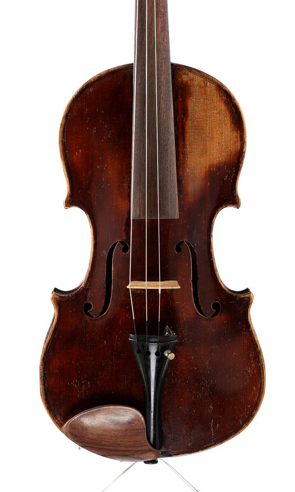 A violin, labelled Dominicus Montagnana