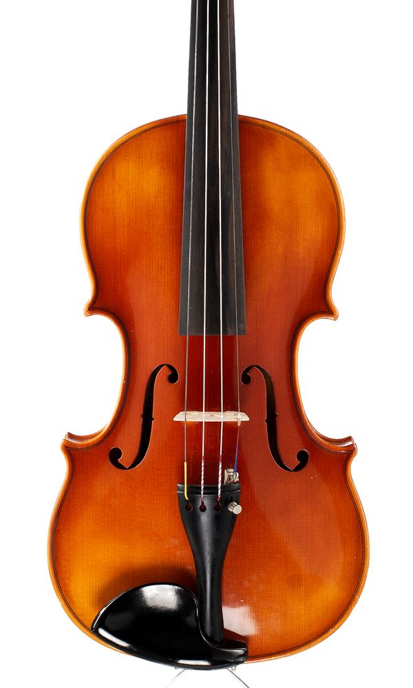 A violin, labelled Carl Anton Lippold