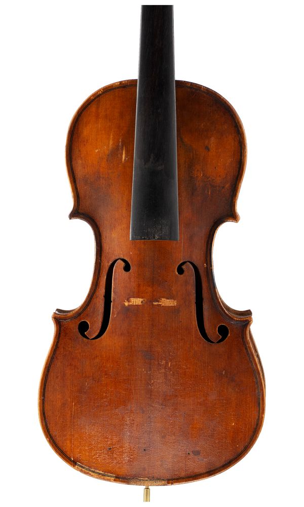 A violin, labelled Justin Gilbert