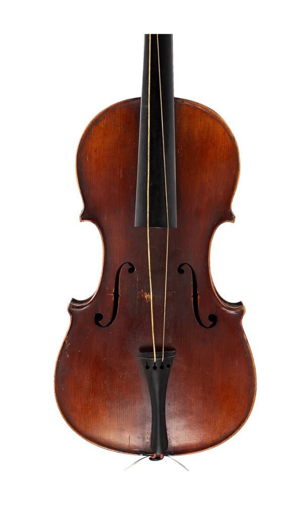 A child-size violin, labelled Antonius Strauarius