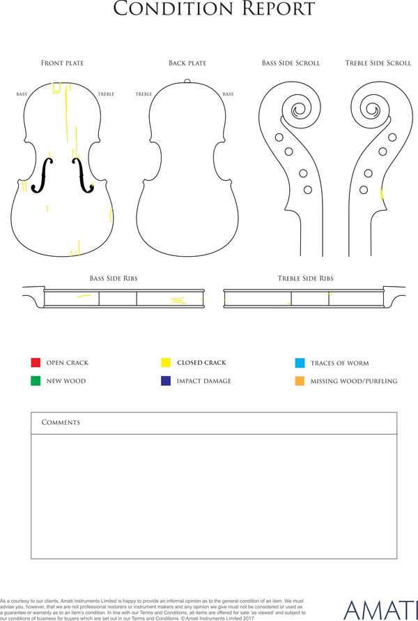 A violin by George Fergusson, Edinburgh, 1826 - condition report