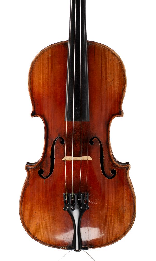A violin, labelled Antonius Stradiuarius