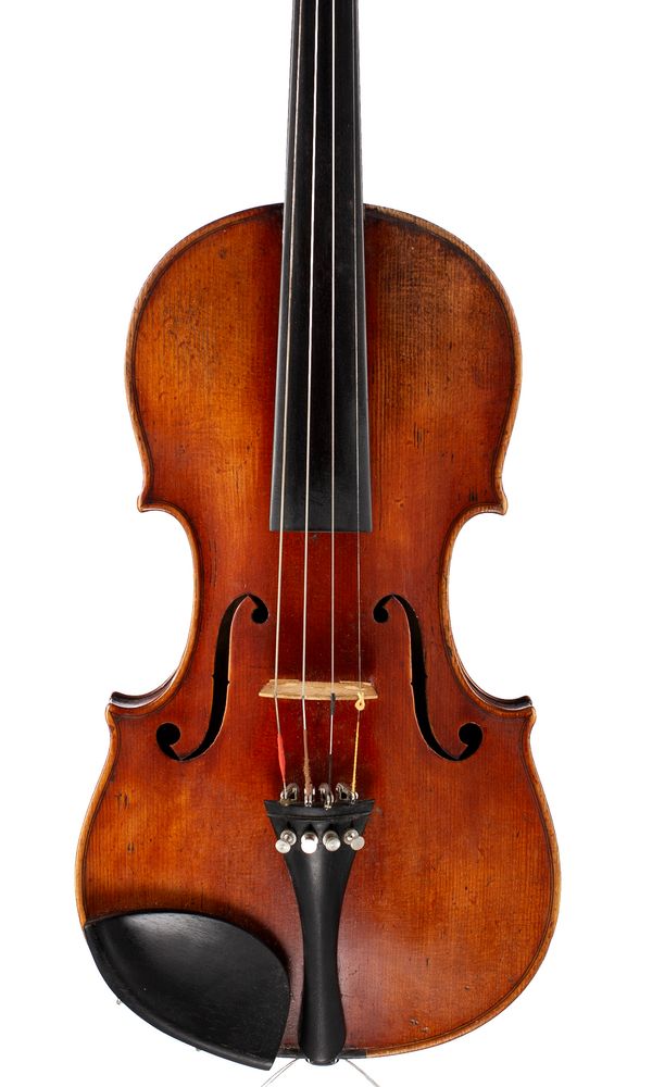 A violin, labelled Antonius Stradiuarius