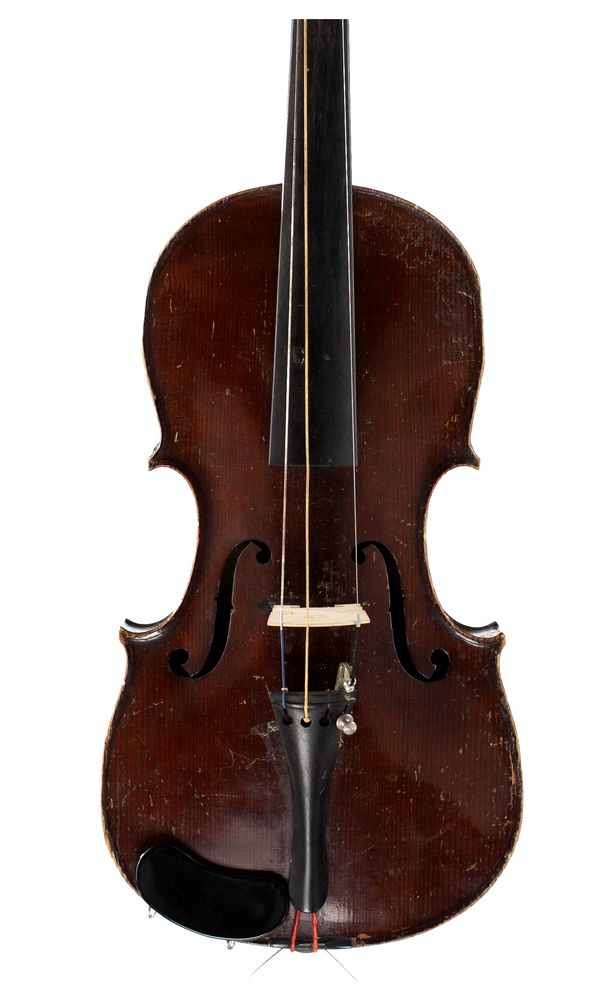 A three-quarter sized violin, labelled Antonius Stradiuarius