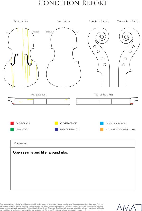 A violin, Germany, 19th century - condition report