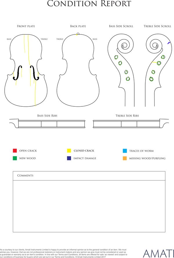A violin, Germany, 18th century - condition report