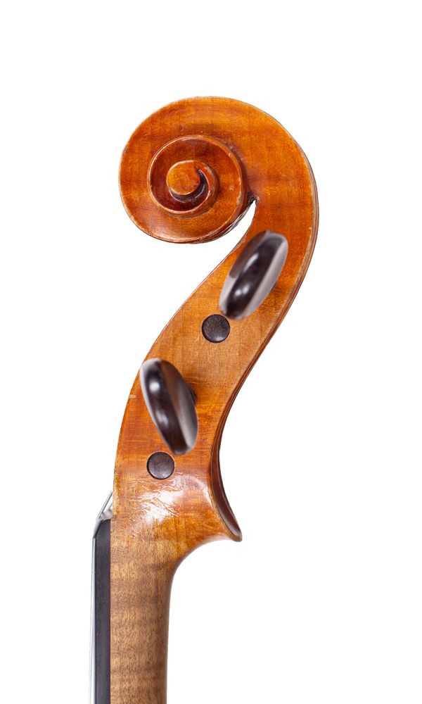 A violin, Mirecourt, circa 1920 - scroll