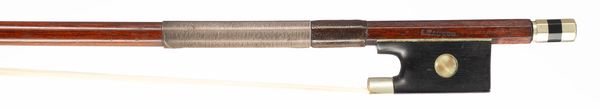A nickel-mounted violin bow, Workshop of Bausch, Germany, circa 1890