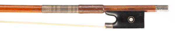 A silver-mounted violin bow by Arnold Voigt, Germany