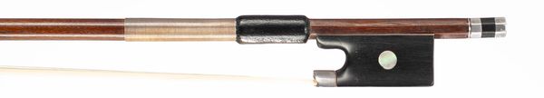 A silver-mounted violin bow, circa 1920