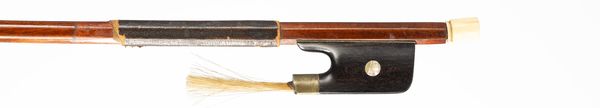 A nickel and bone-mounted cello bow, school of Simon, France