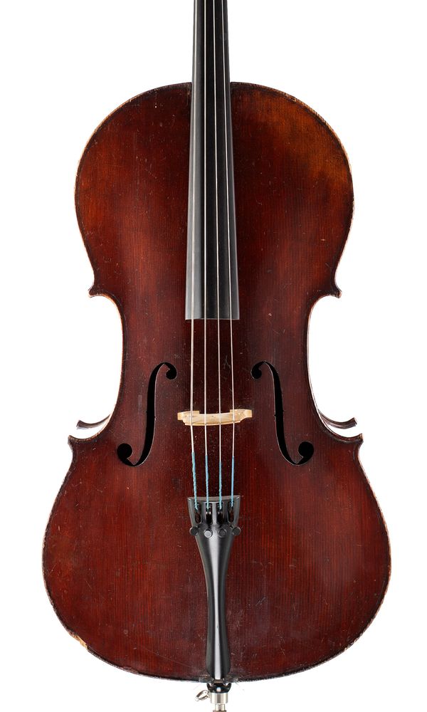 A half-sized cello, unlabelled