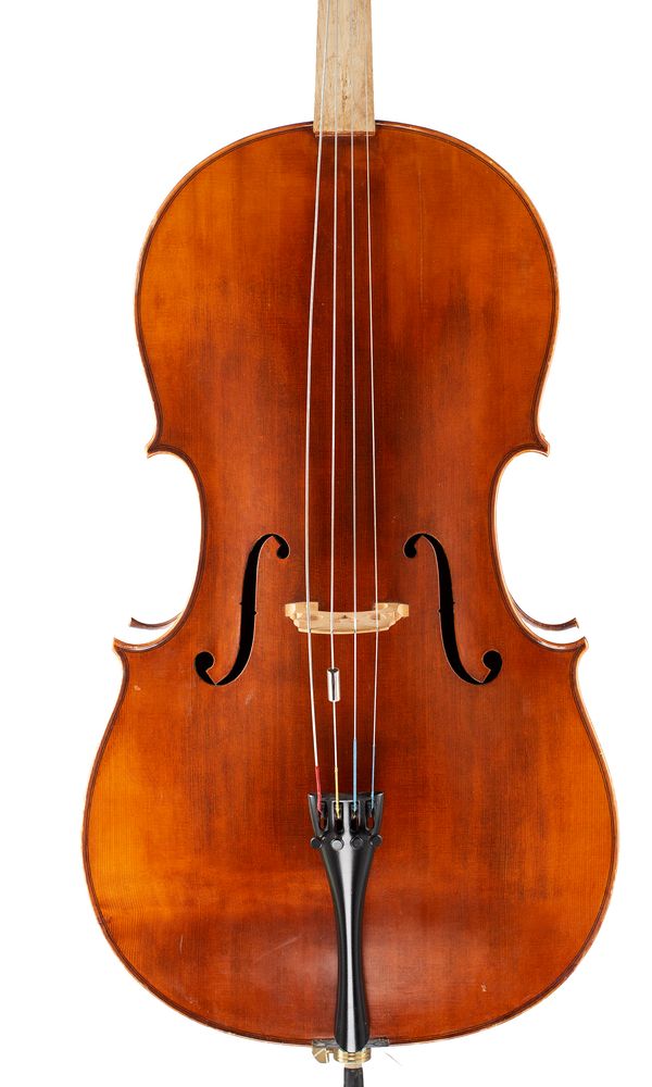 A three-quarter sized cello, unlabelled