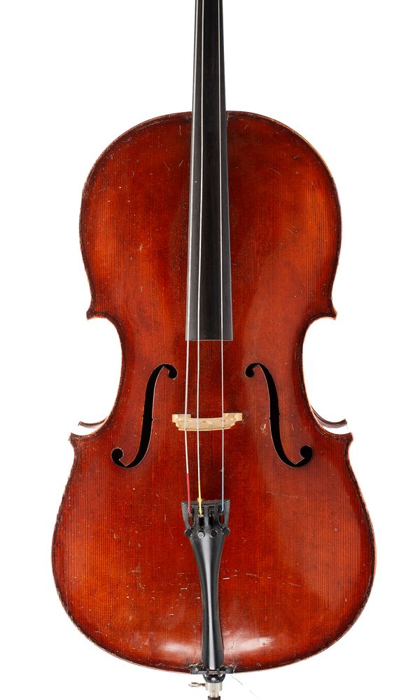 A half-sized cello, unlabelled