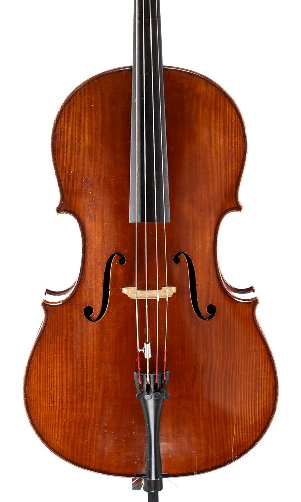 A quarter-sized cello, unlabelled