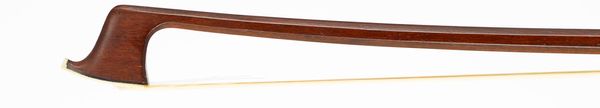 A silver-mounted violin bow, branded Otto Schuller