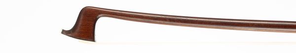 A nickel-mounted violin bow by Louis Bazin, Mirecourt, 1925