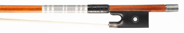 A silver-mounted violin bow by André Morizot, France, 1940