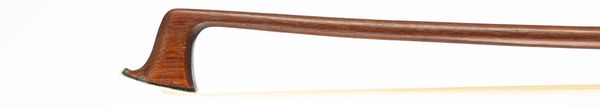 A silver-mounted violin bow by Auguste Lenoble, France, 1875