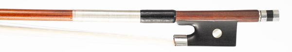 A silver-mounted violin bow by François Lotte, France, circa 1945