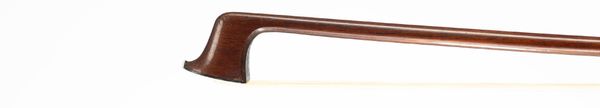 A nickel-mounted violin bow by Nicolas Maline, Mirecourt, 19th Century