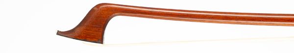 A nickel-mounted cello bow by Emile François Ouchard Père, Mirecourt, 1920