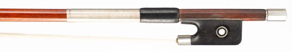 A silver-mounted violin bow by Morizot Freres, Mirecourt, 1950