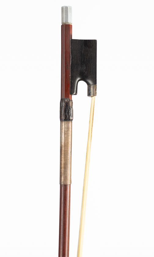 A silver-mounted viola bow by W. E. Hill & Sons, London