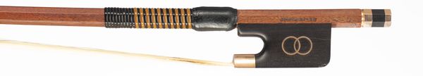 A gold-mounted cello bow by John Stagg, Bristol